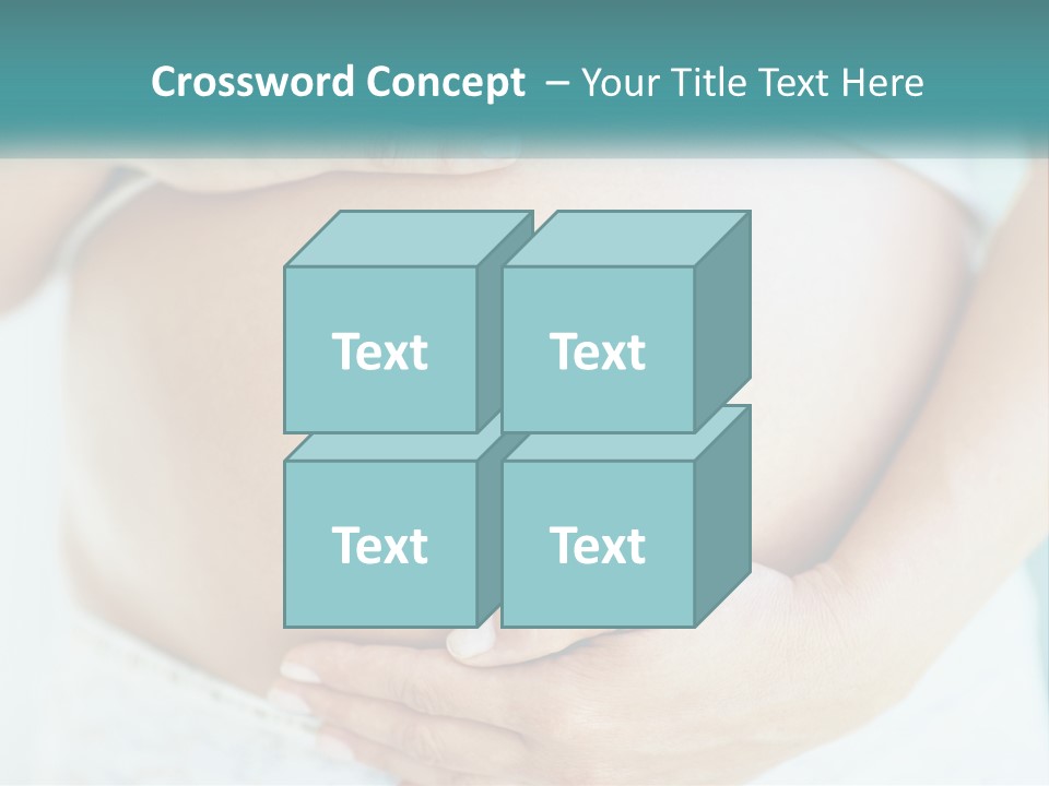 A Pregnant Woman Holding Her Belly With Her Hands PowerPoint Template