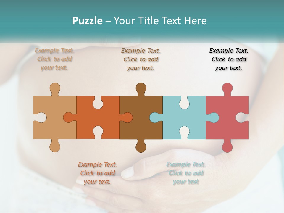 A Pregnant Woman Holding Her Belly With Her Hands PowerPoint Template