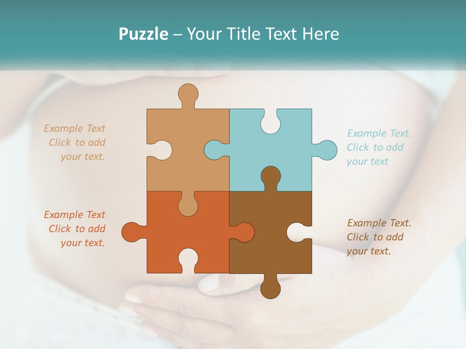 A Pregnant Woman Holding Her Belly With Her Hands PowerPoint Template