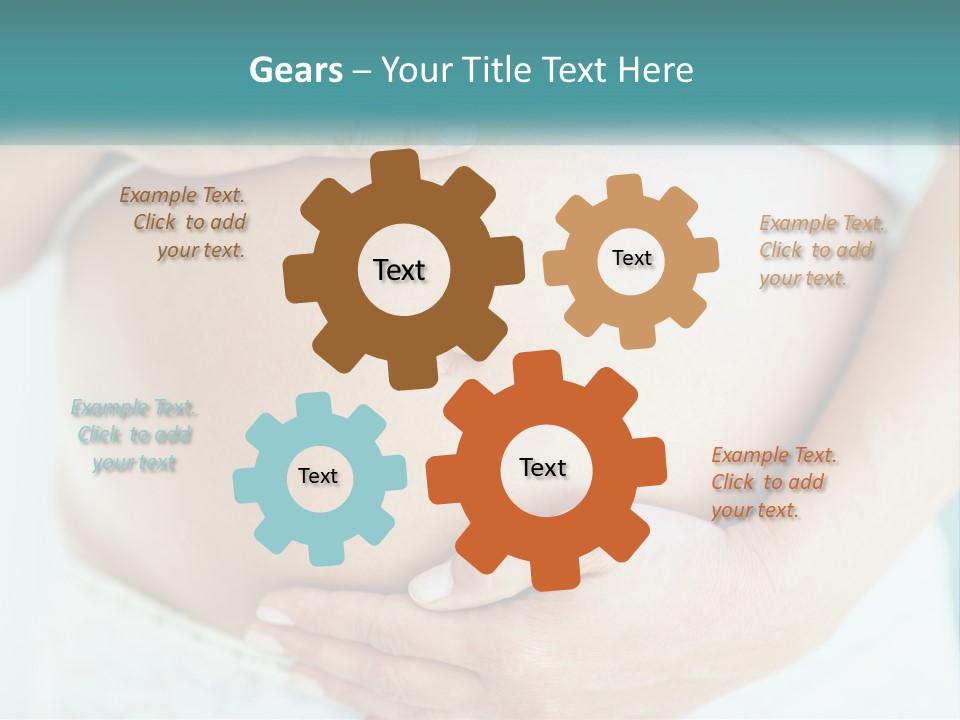 A Pregnant Woman Holding Her Belly With Her Hands PowerPoint Template