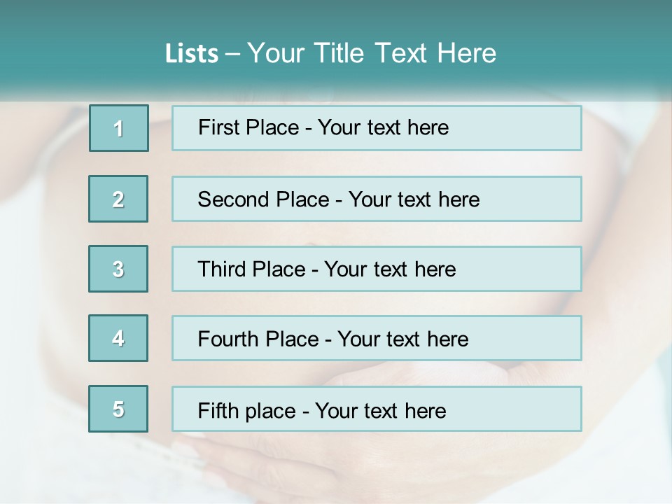 A Pregnant Woman Holding Her Belly With Her Hands PowerPoint Template