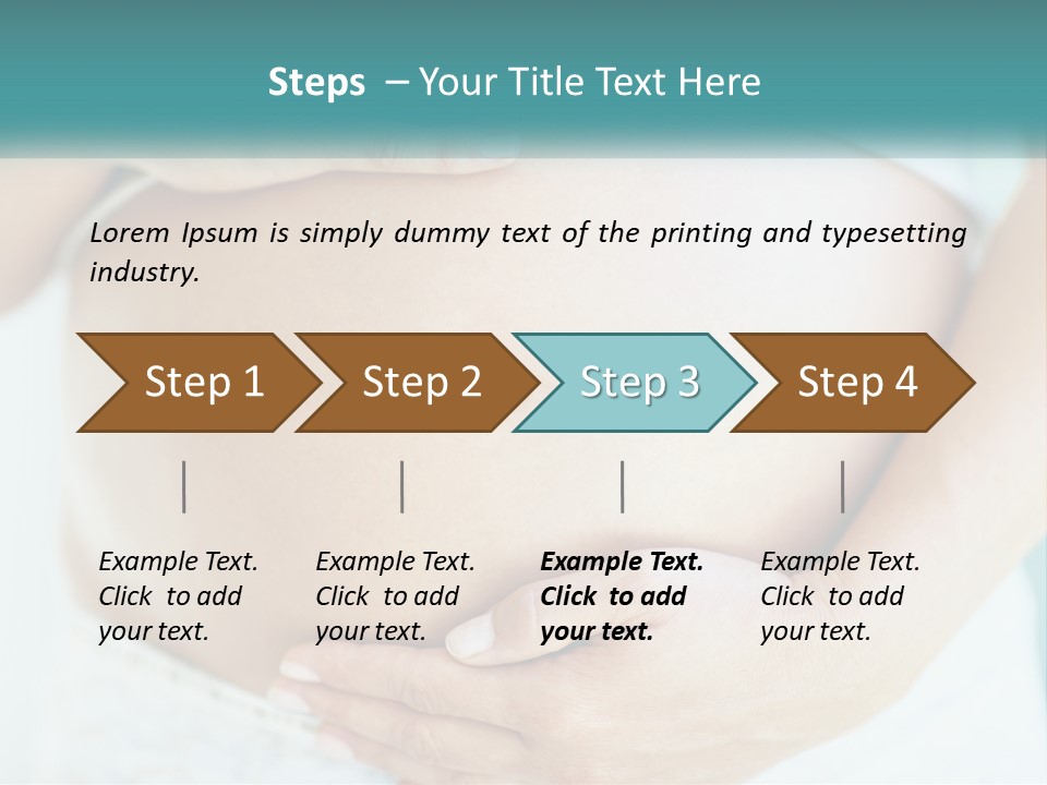 A Pregnant Woman Holding Her Belly With Her Hands PowerPoint Template