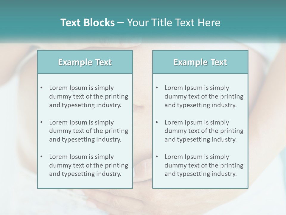 A Pregnant Woman Holding Her Belly With Her Hands PowerPoint Template