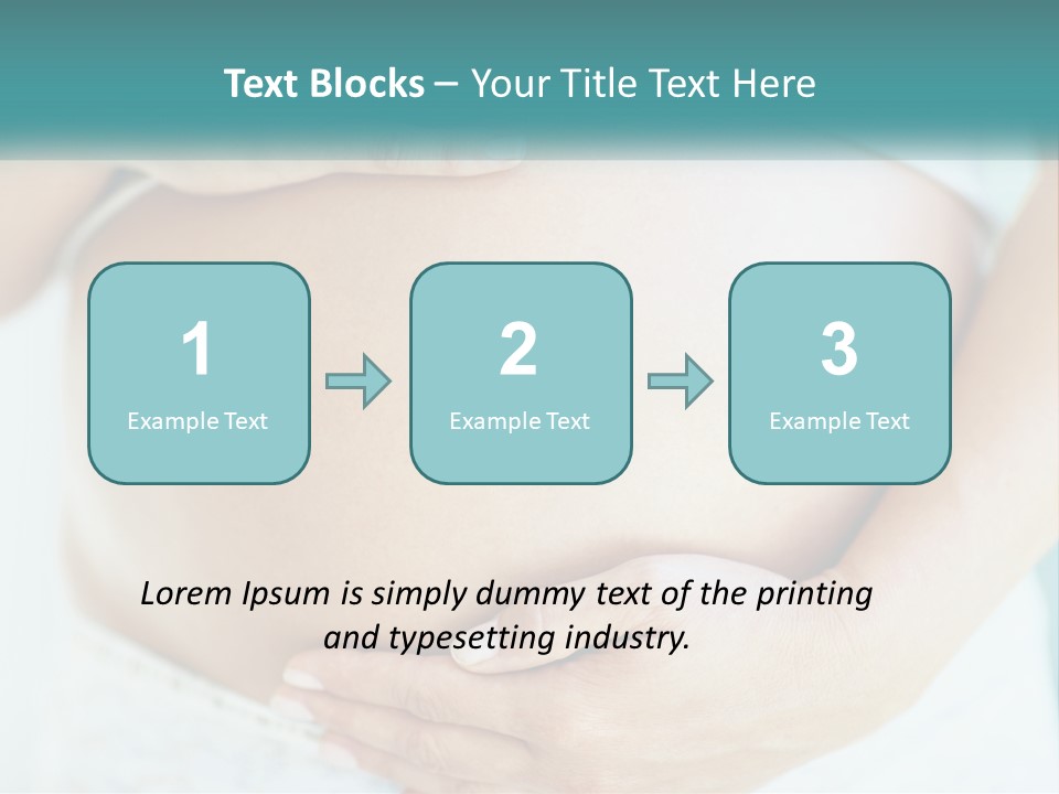 A Pregnant Woman Holding Her Belly With Her Hands PowerPoint Template