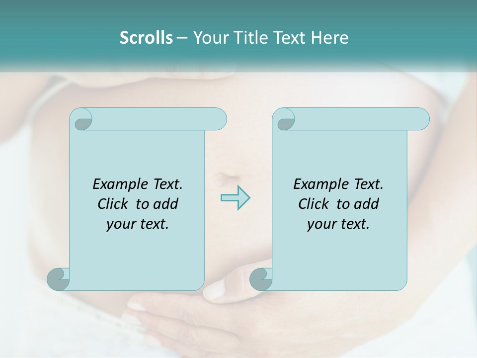 A Pregnant Woman Holding Her Belly With Her Hands PowerPoint Template