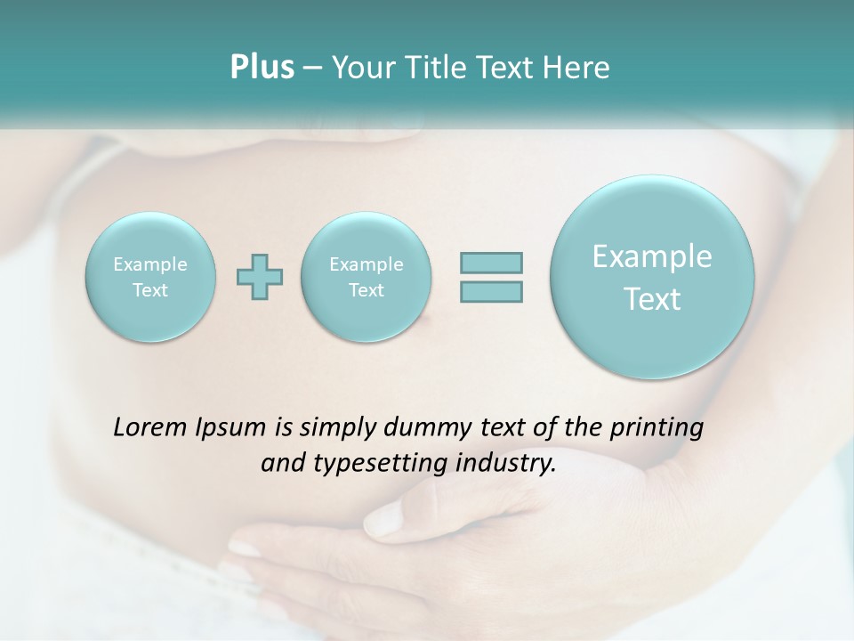 A Pregnant Woman Holding Her Belly With Her Hands PowerPoint Template