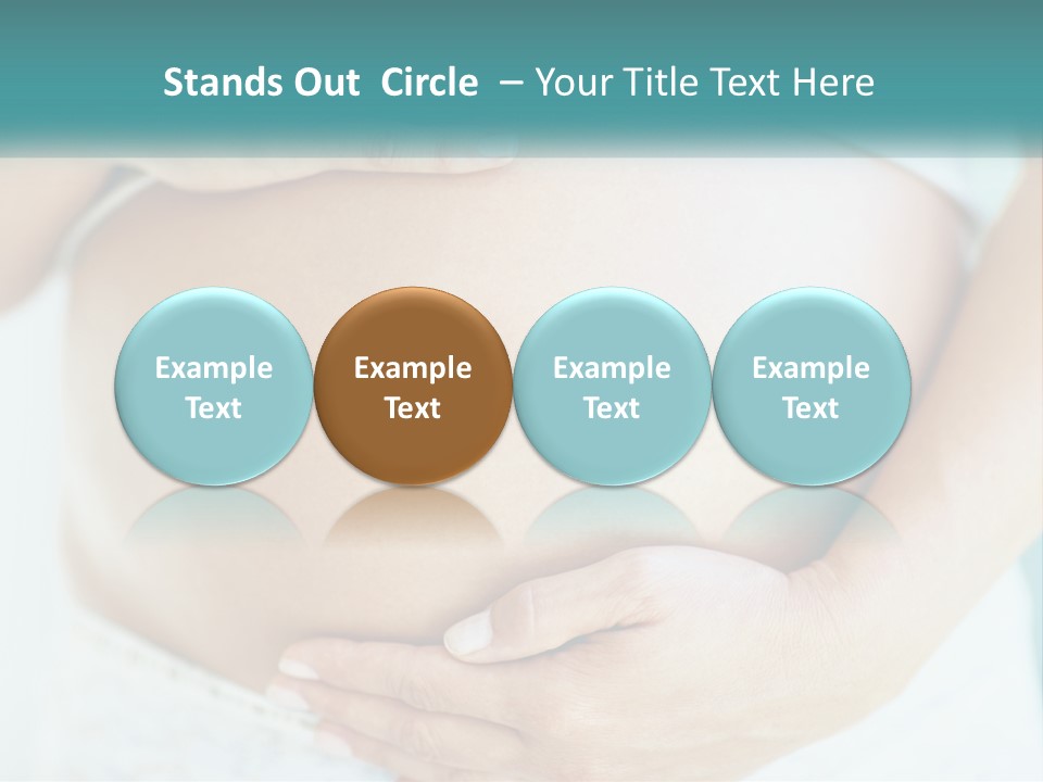A Pregnant Woman Holding Her Belly With Her Hands PowerPoint Template