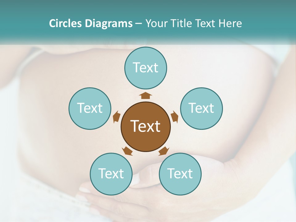 A Pregnant Woman Holding Her Belly With Her Hands PowerPoint Template