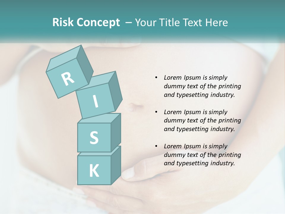 A Pregnant Woman Holding Her Belly With Her Hands PowerPoint Template