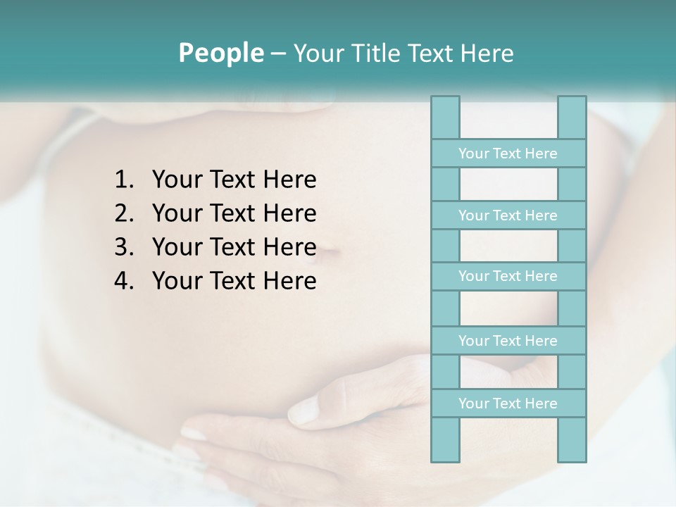 A Pregnant Woman Holding Her Belly With Her Hands PowerPoint Template