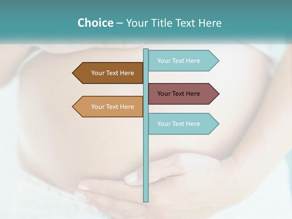 A Pregnant Woman Holding Her Belly With Her Hands PowerPoint Template