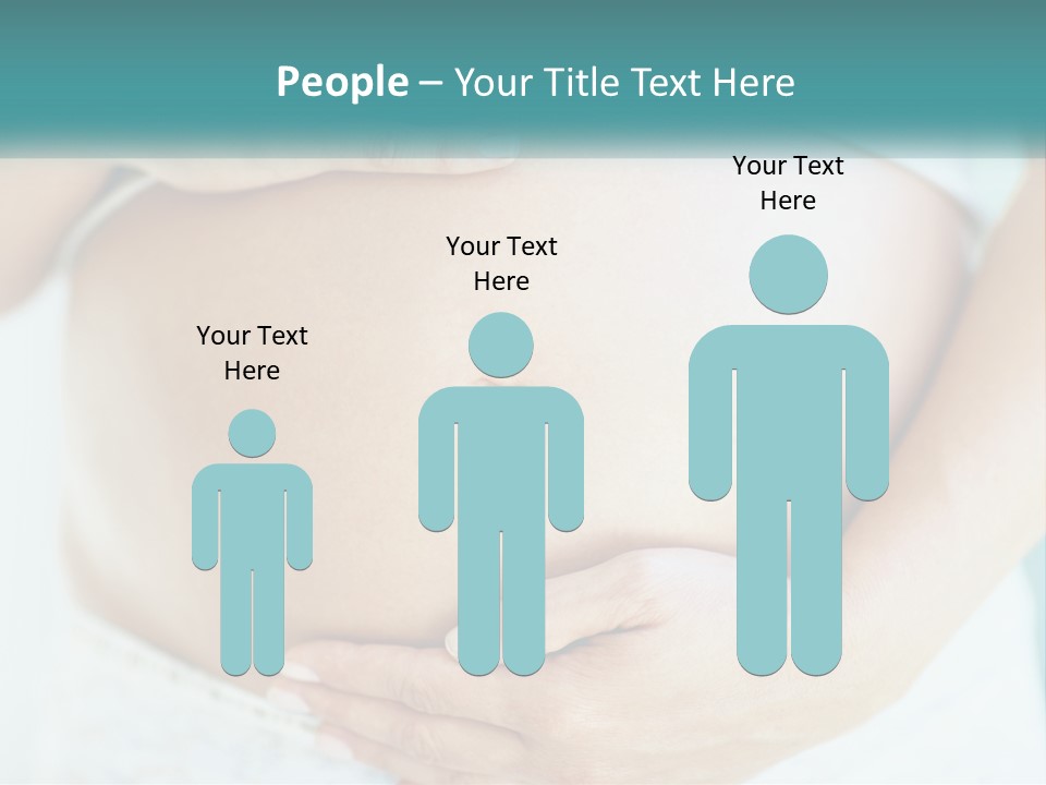 A Pregnant Woman Holding Her Belly With Her Hands PowerPoint Template