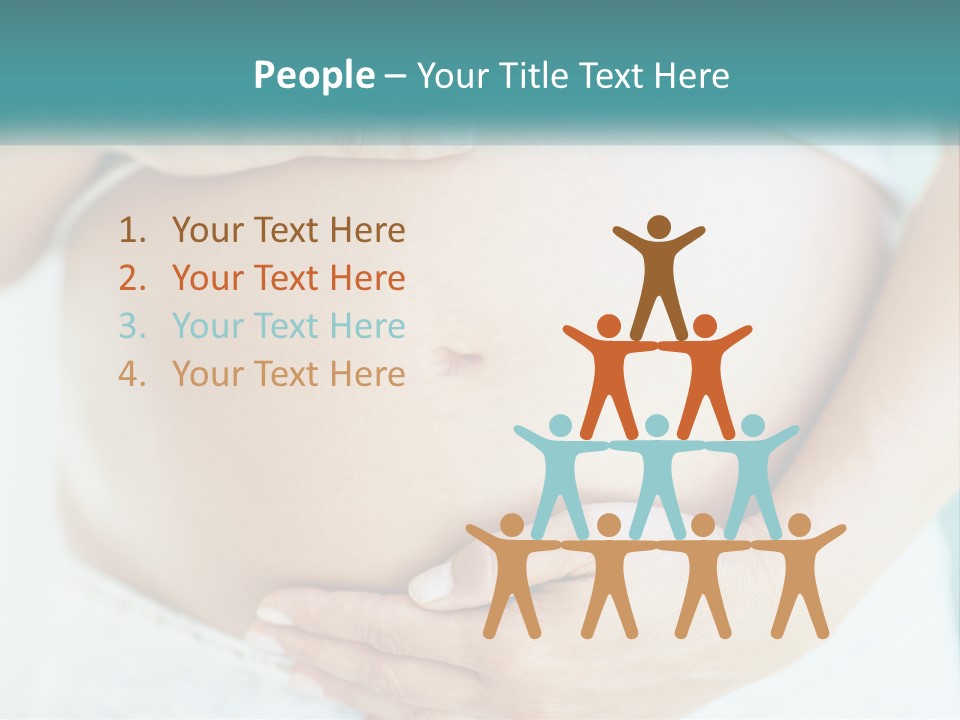 A Pregnant Woman Holding Her Belly With Her Hands PowerPoint Template