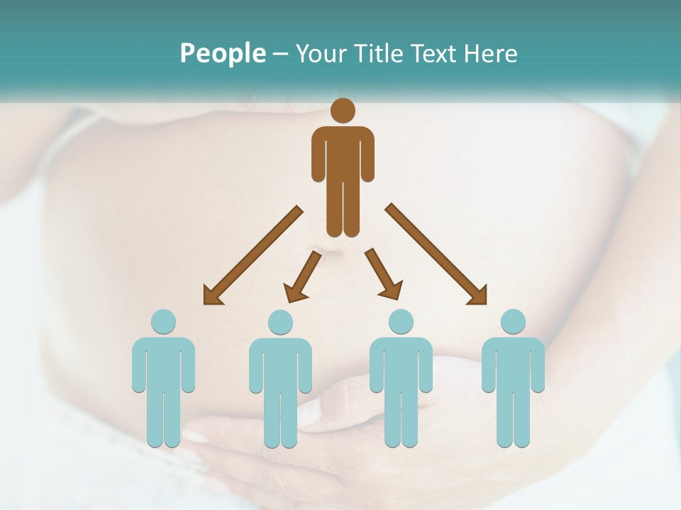 A Pregnant Woman Holding Her Belly With Her Hands PowerPoint Template