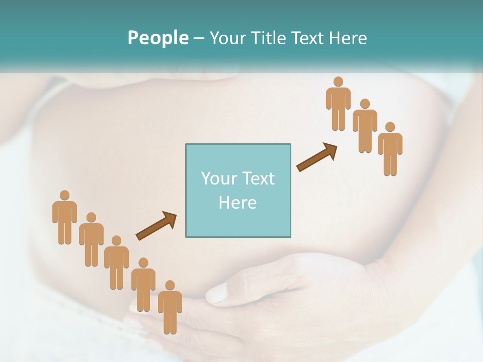 A Pregnant Woman Holding Her Belly With Her Hands PowerPoint Template