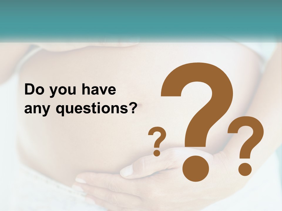 A Pregnant Woman Holding Her Belly With Her Hands PowerPoint Template