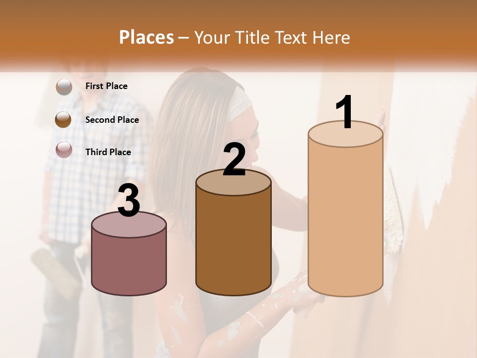 Decorating Man Wall PowerPoint Template