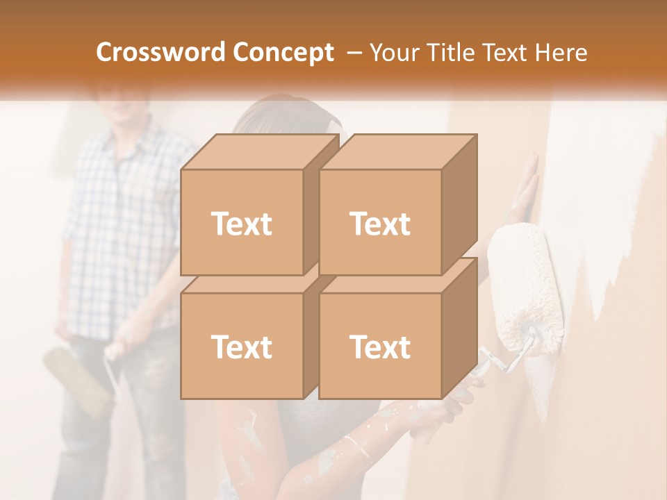 Decorating Man Wall PowerPoint Template