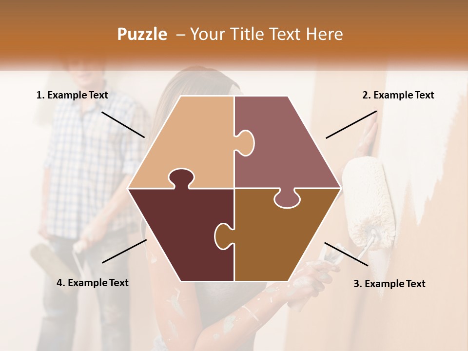 Decorating Man Wall PowerPoint Template