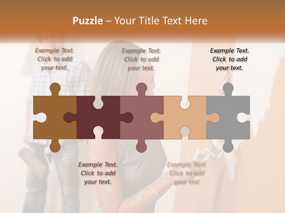 Decorating Man Wall PowerPoint Template