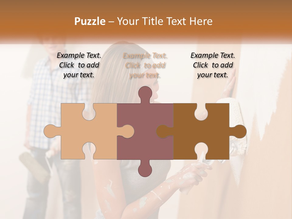 Decorating Man Wall PowerPoint Template