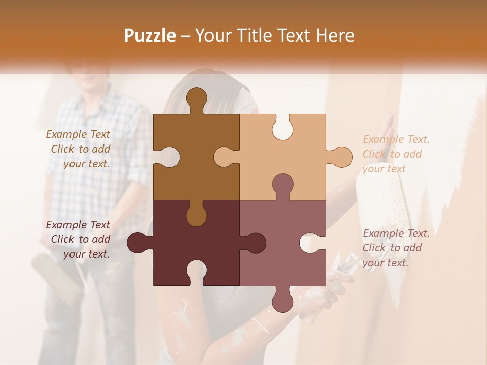 Decorating Man Wall PowerPoint Template