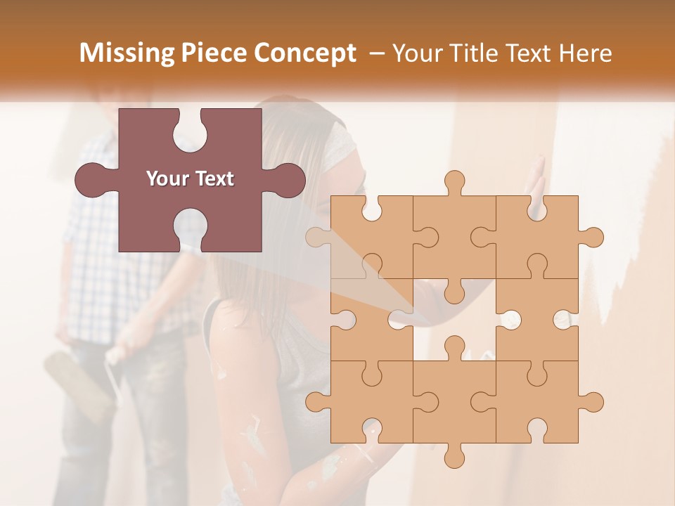 Decorating Man Wall PowerPoint Template