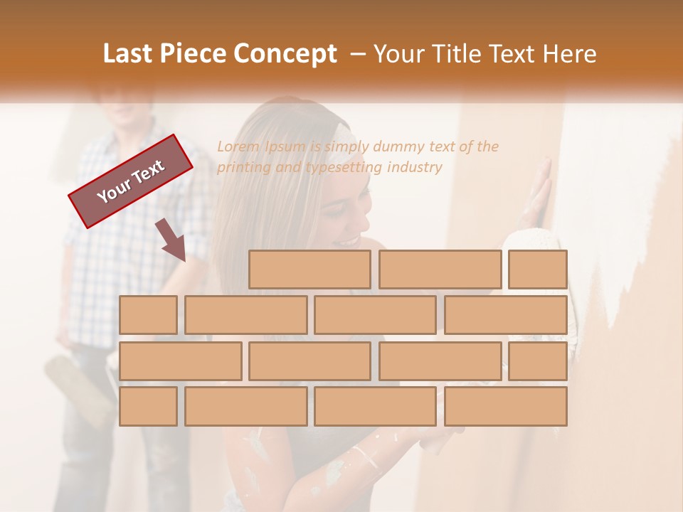 Decorating Man Wall PowerPoint Template
