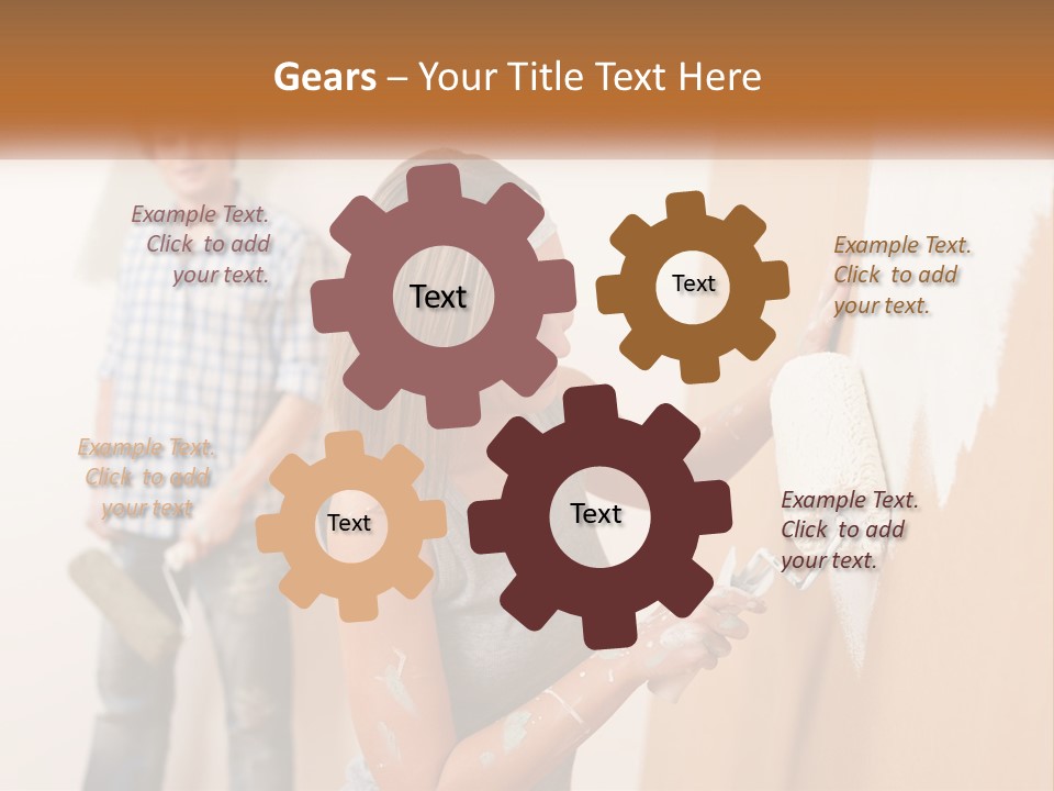 Decorating Man Wall PowerPoint Template