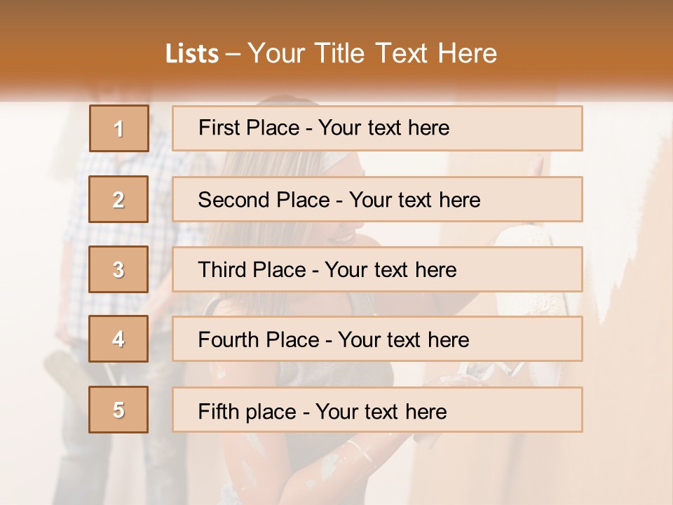 Decorating Man Wall PowerPoint Template
