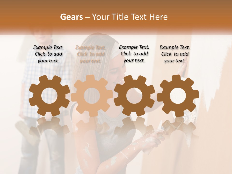 Decorating Man Wall PowerPoint Template