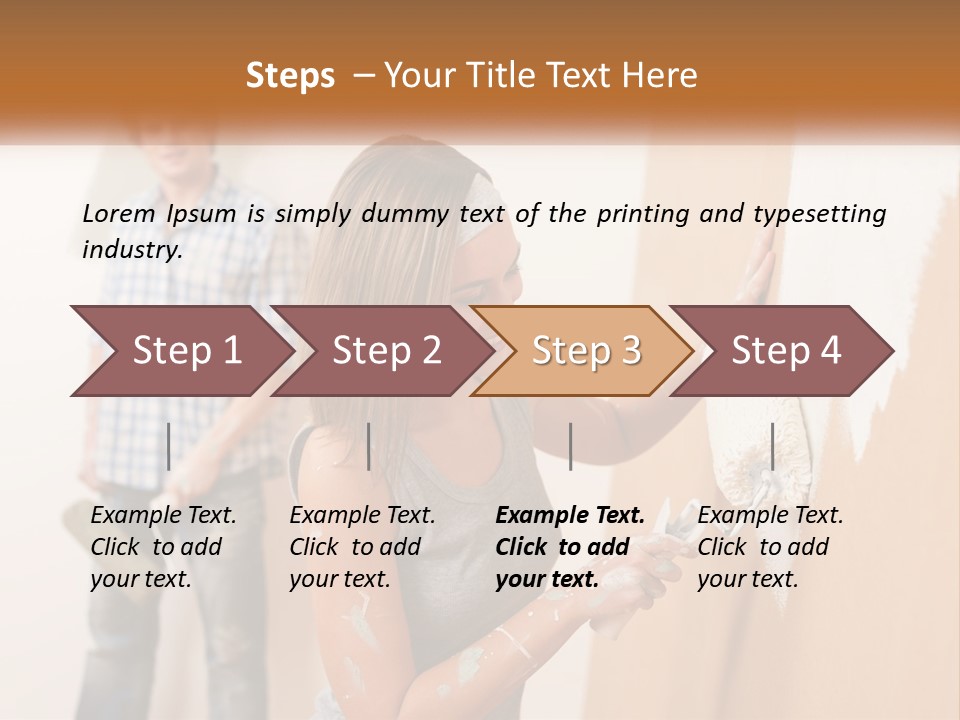 Decorating Man Wall PowerPoint Template