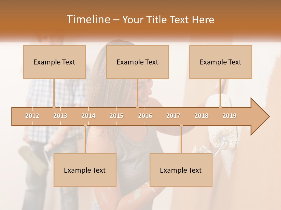 Decorating Man Wall PowerPoint Template