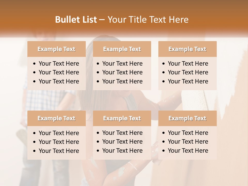 Decorating Man Wall PowerPoint Template