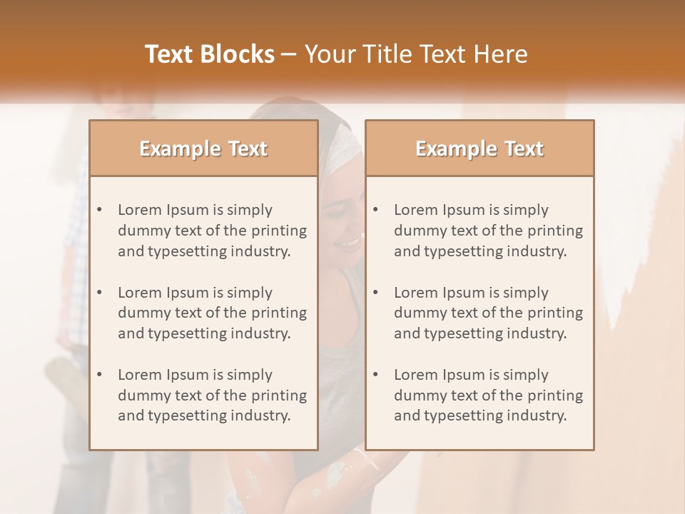 Decorating Man Wall PowerPoint Template