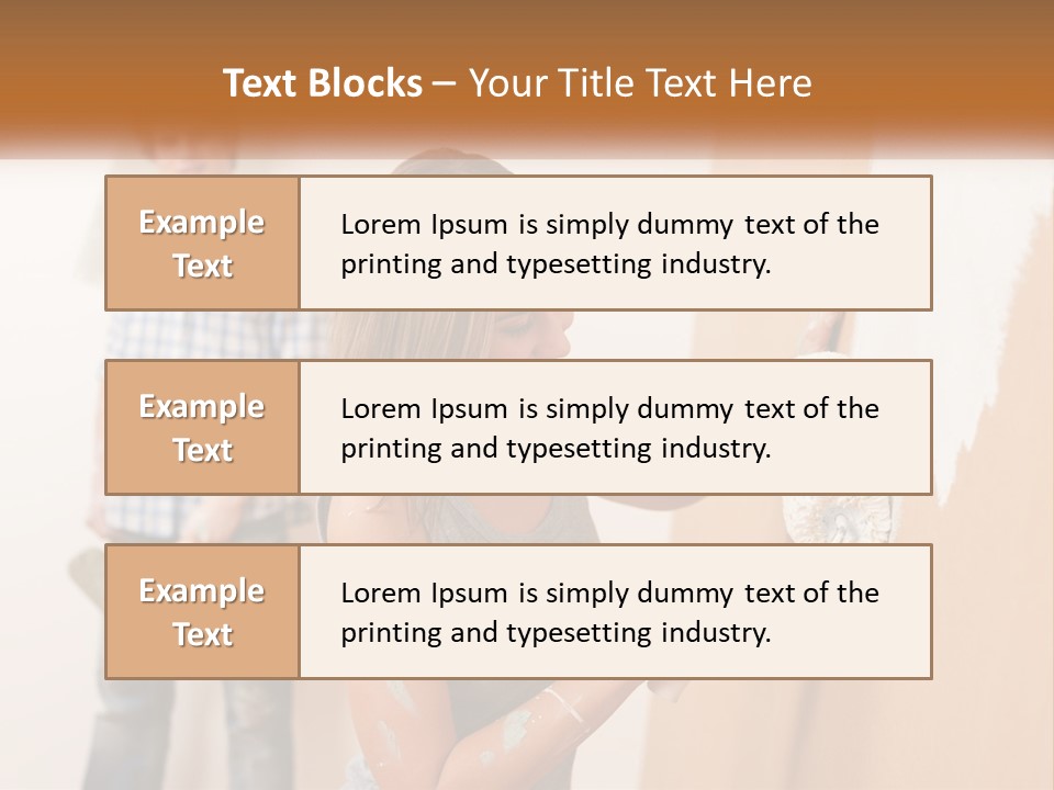 Decorating Man Wall PowerPoint Template