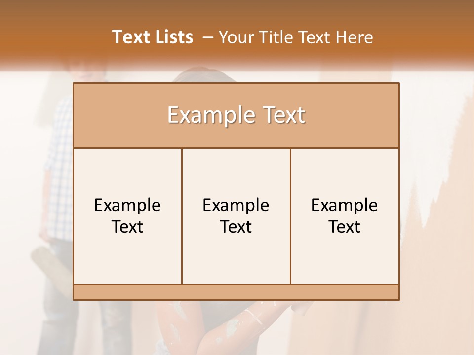 Decorating Man Wall PowerPoint Template
