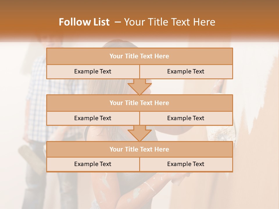 Decorating Man Wall PowerPoint Template