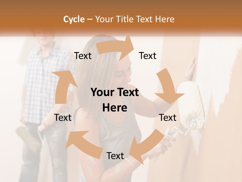 Decorating Man Wall PowerPoint Template