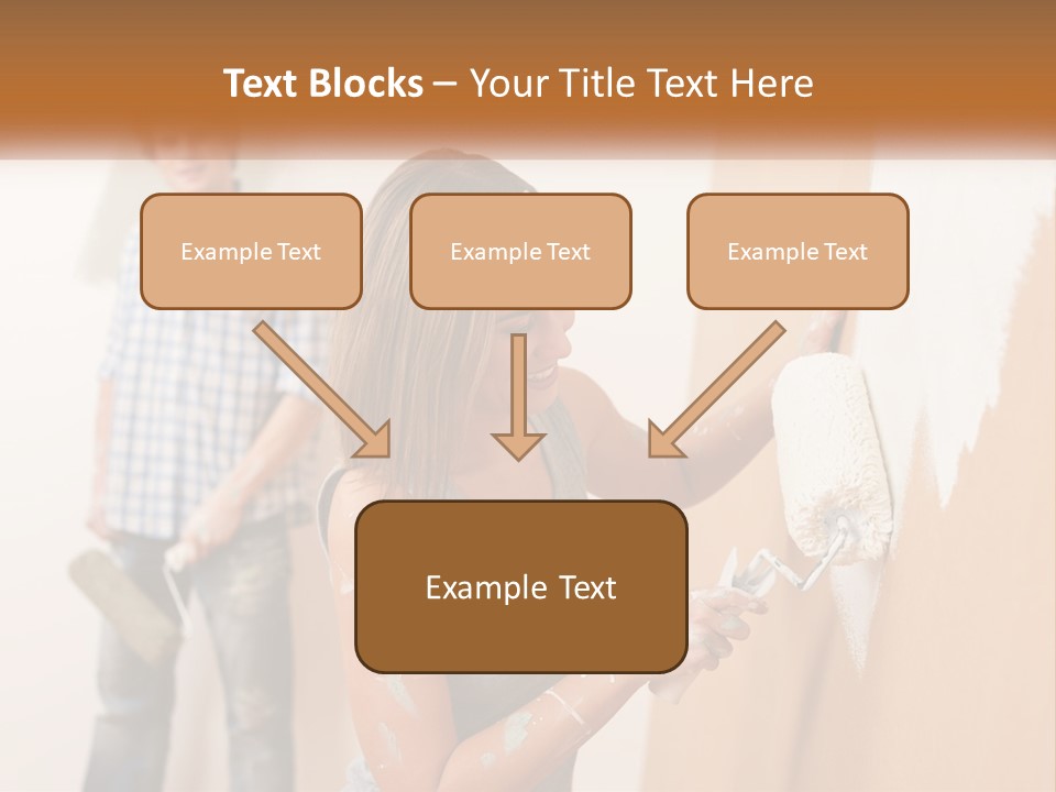 Decorating Man Wall PowerPoint Template