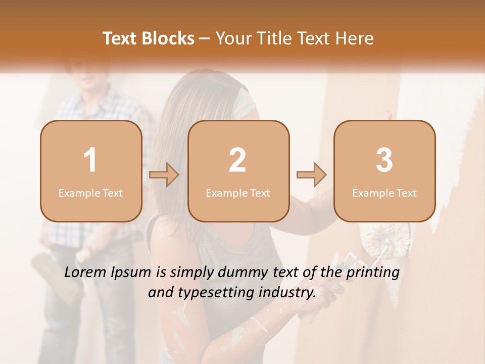 Decorating Man Wall PowerPoint Template