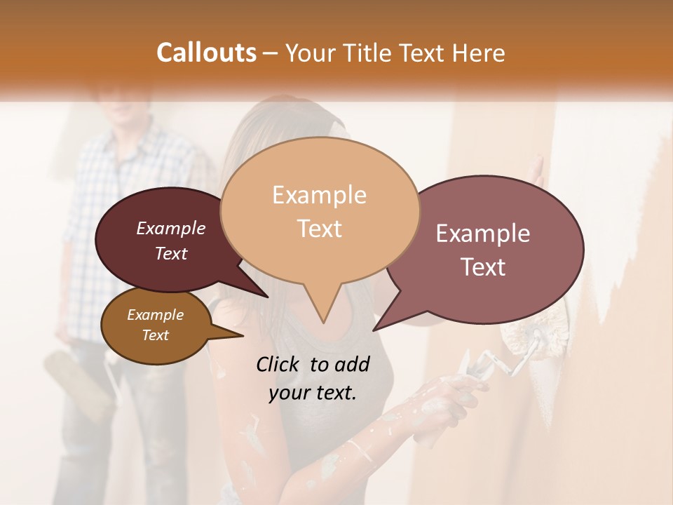 Decorating Man Wall PowerPoint Template