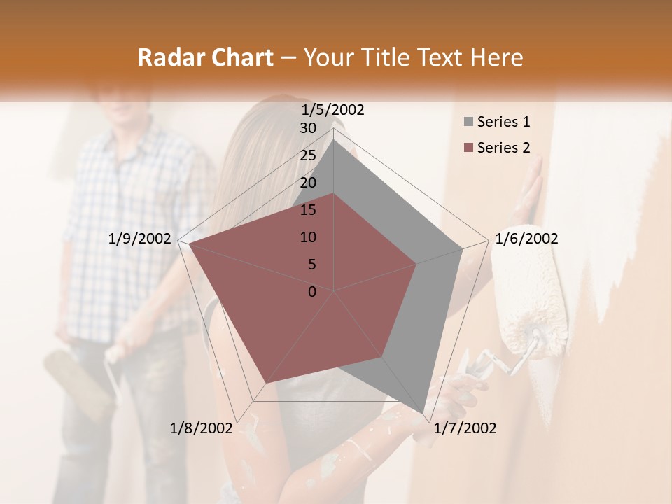 Decorating Man Wall PowerPoint Template