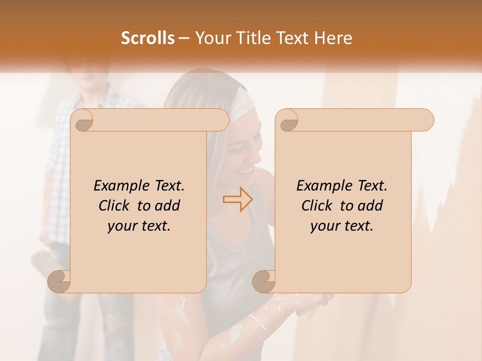 Decorating Man Wall PowerPoint Template
