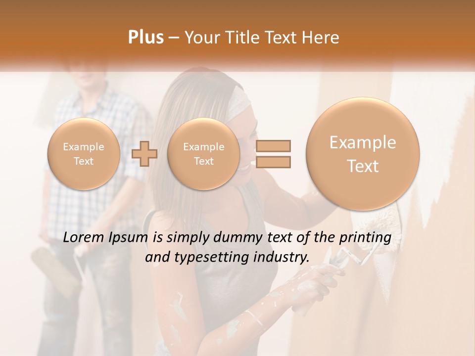 Decorating Man Wall PowerPoint Template