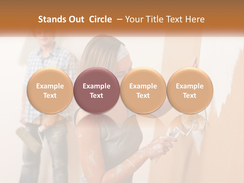 Decorating Man Wall PowerPoint Template