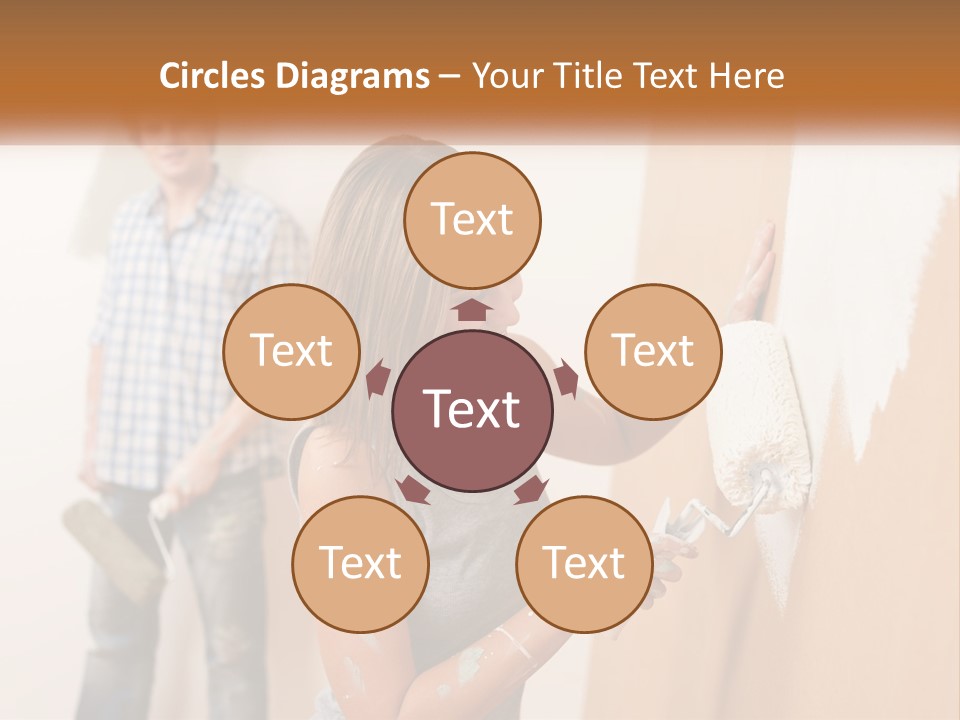 Decorating Man Wall PowerPoint Template