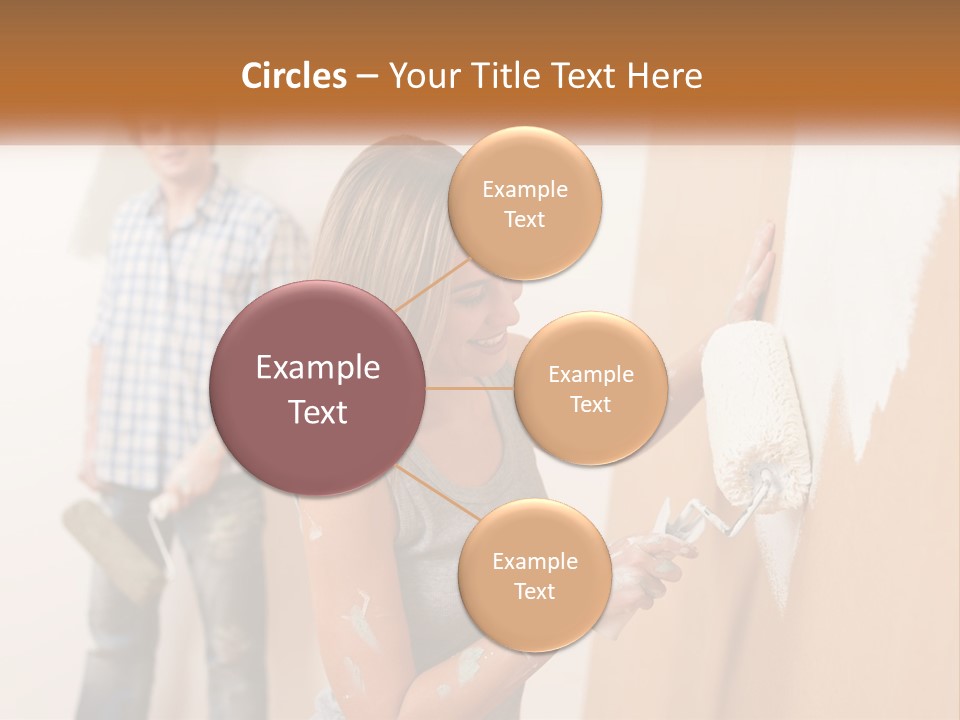 Decorating Man Wall PowerPoint Template