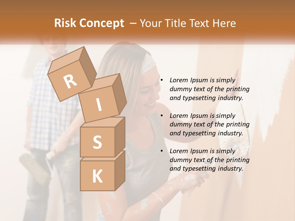 Decorating Man Wall PowerPoint Template