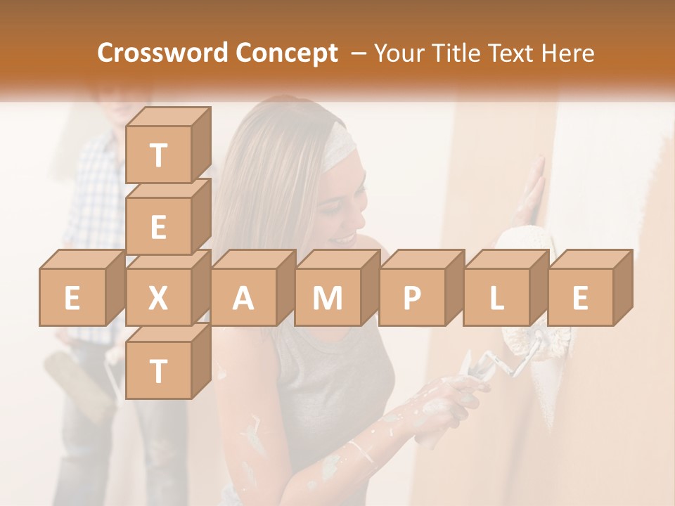 Decorating Man Wall PowerPoint Template